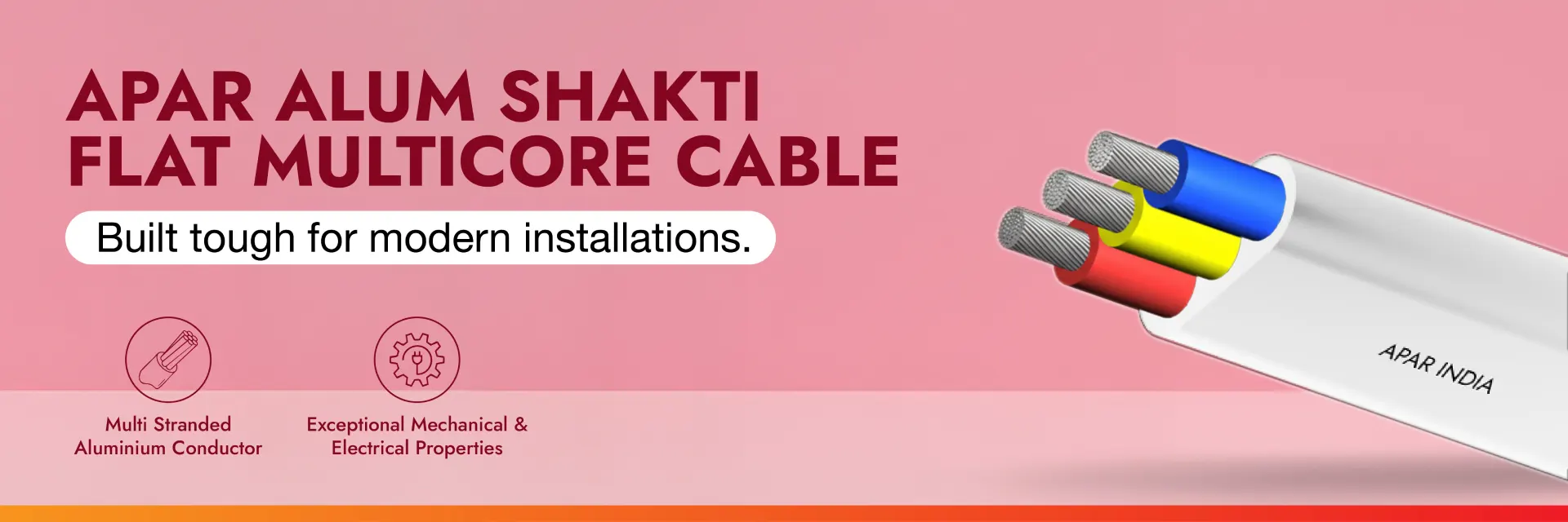 APAR Alum Shakti Flat Multicore Cables - Best Multicore cables in India