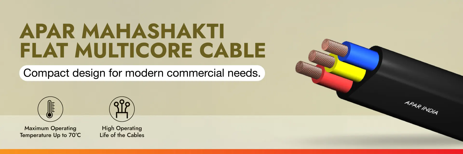 APAR MahaShakti - Flat Multicore Cables - Compact wires for commercial needs