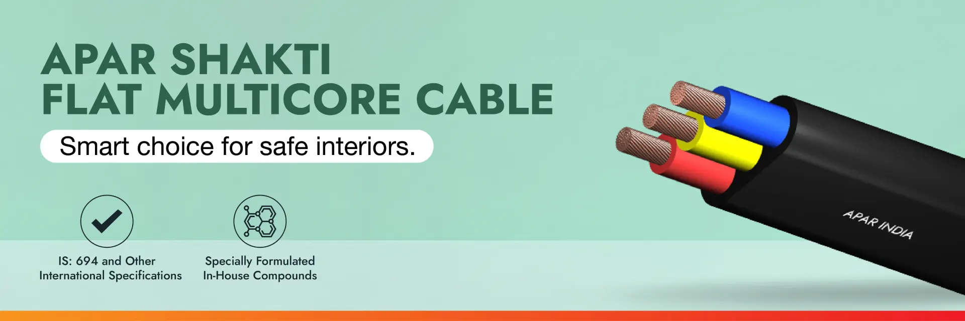 APAR Shakti - Flat Multicore Cables - Smart Cables for Smart Homes