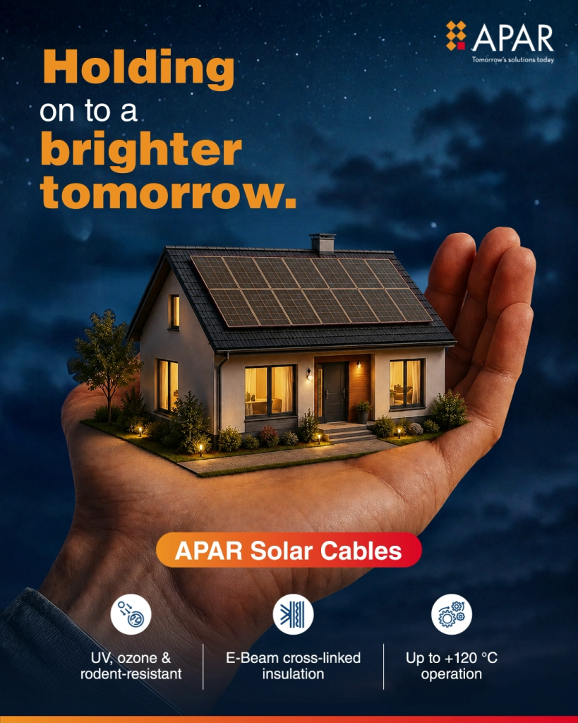Powering every ray of progress with reliability you can trust. APAR Solar Cables — built to connect a brighter, sustainable tomorrow.  #APAR #APARWiresandCables #Solarcables #Costeffective #Solar