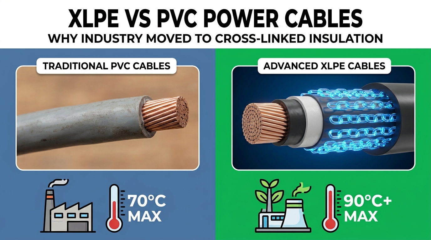 XLPE vs PVC Power Cables: Why Industry Moved to Cross-Linked Insulation