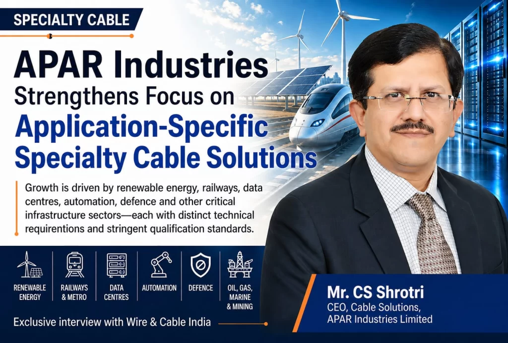 Wire & Cable - APAR Industries Strengthens Focus on Application-Specific Specialty Cable Solutions