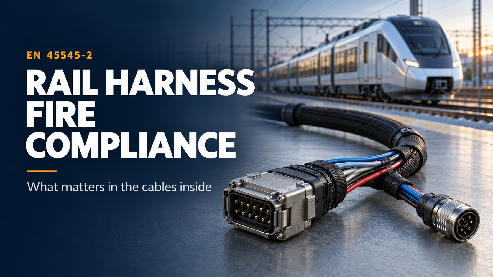 Rail harness fire compliance