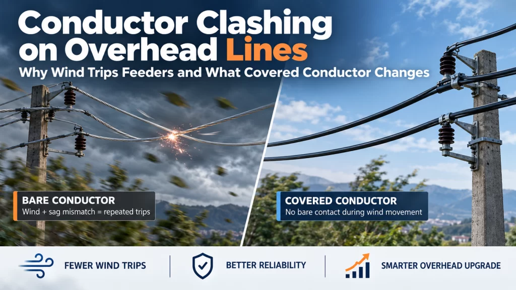 Conductor Clashing on Overhead Lines Why Wind Trips Feeders and What Covered Conductor Changes