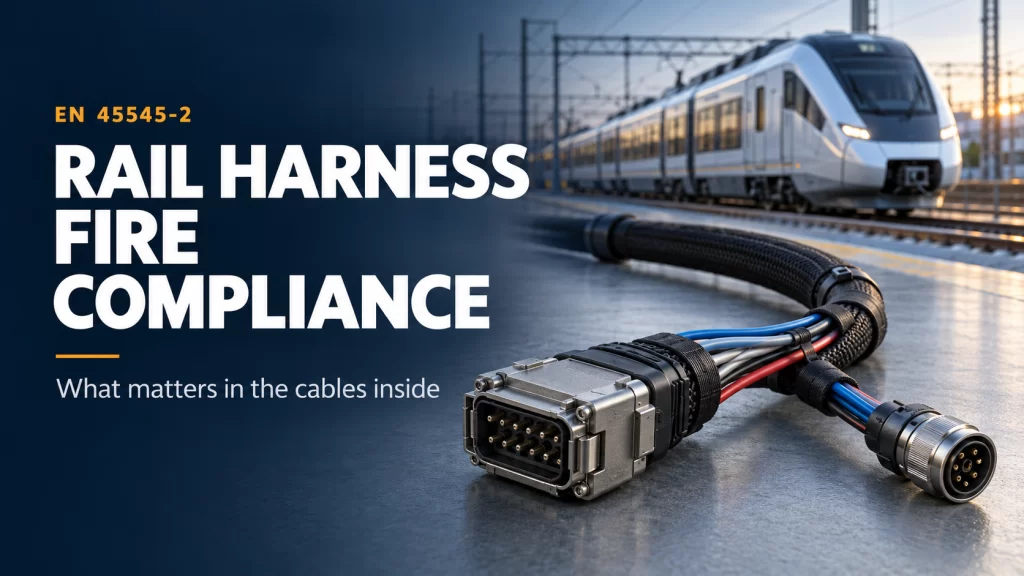 Rail harness fire compliance